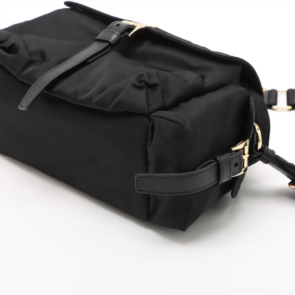 Prada Tessuto Explorer Medium Nylon Leather Two-Way Shoulder Bag Black