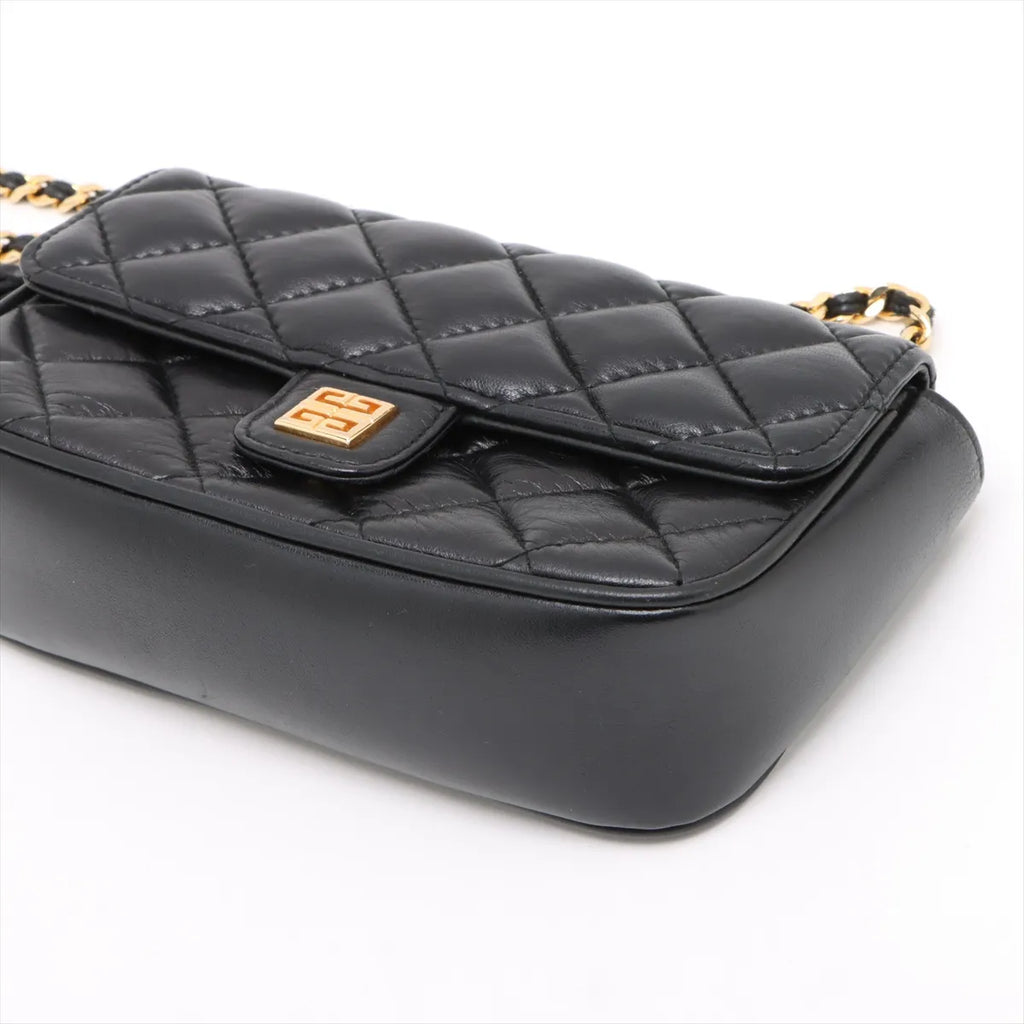 Givenchy Leather Chain Shoulder Bag Black