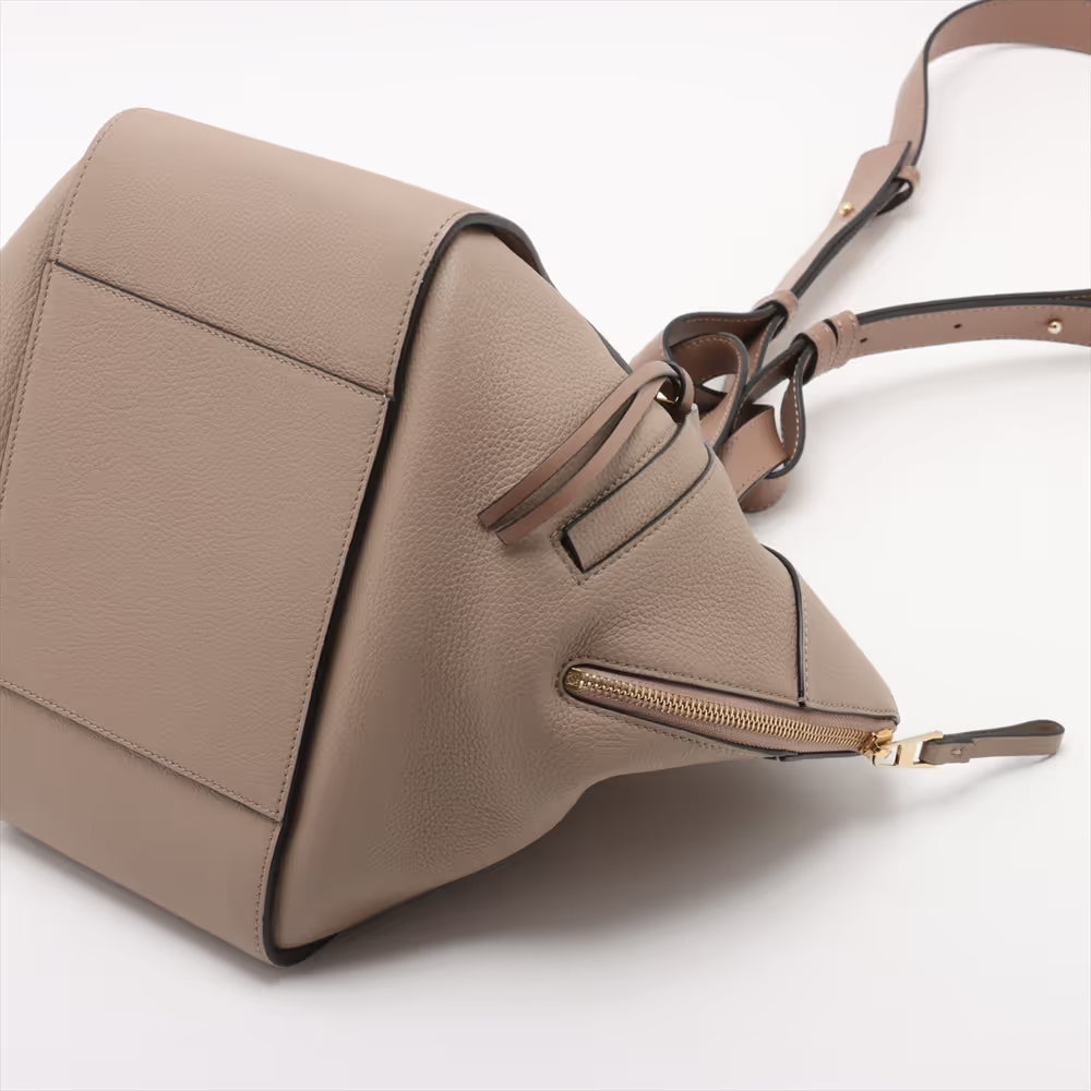 Loewe Hammock Medium Leather Two-Way Handbag Beige
