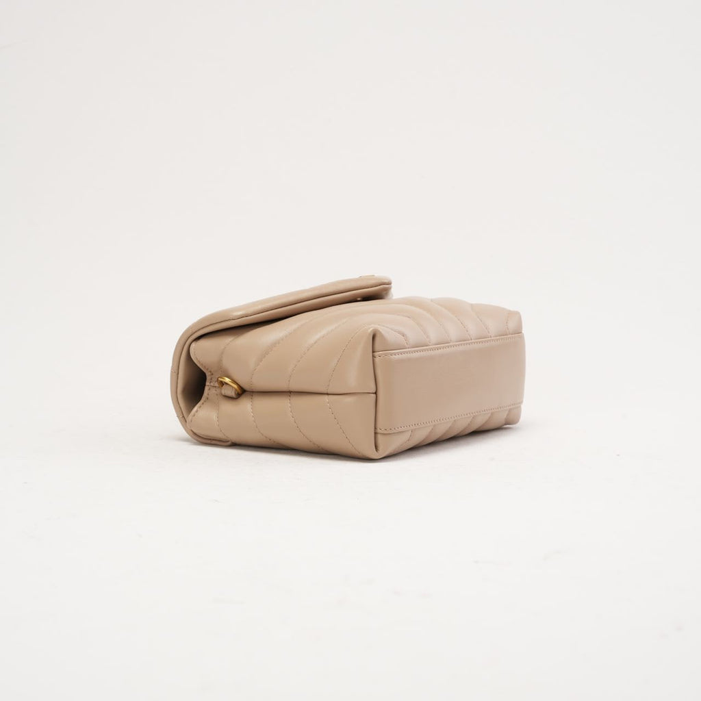 Saint Laurent LouLou Toy Crossbody Leather Dark Beige 2020