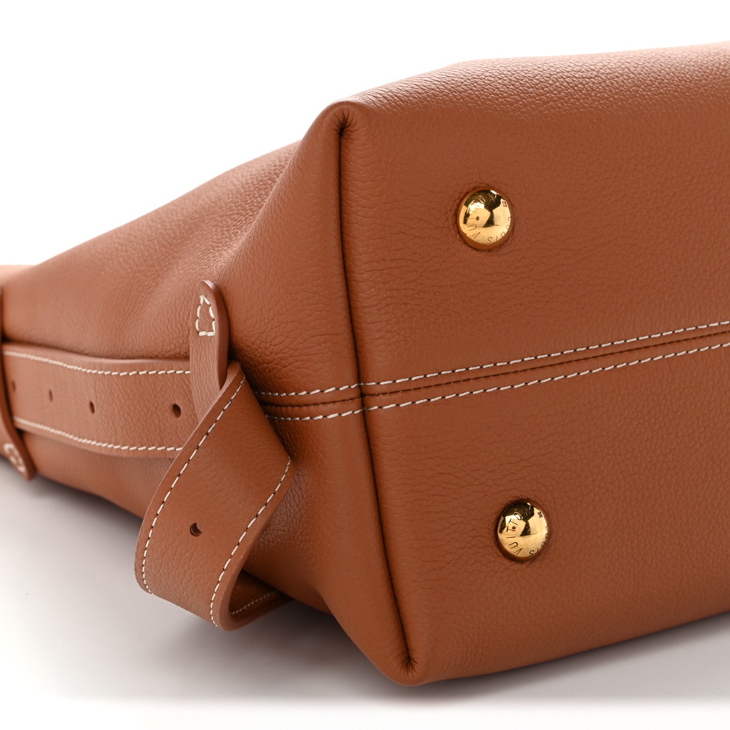 Grained Calfskin Low Key Hobo PM Cognac