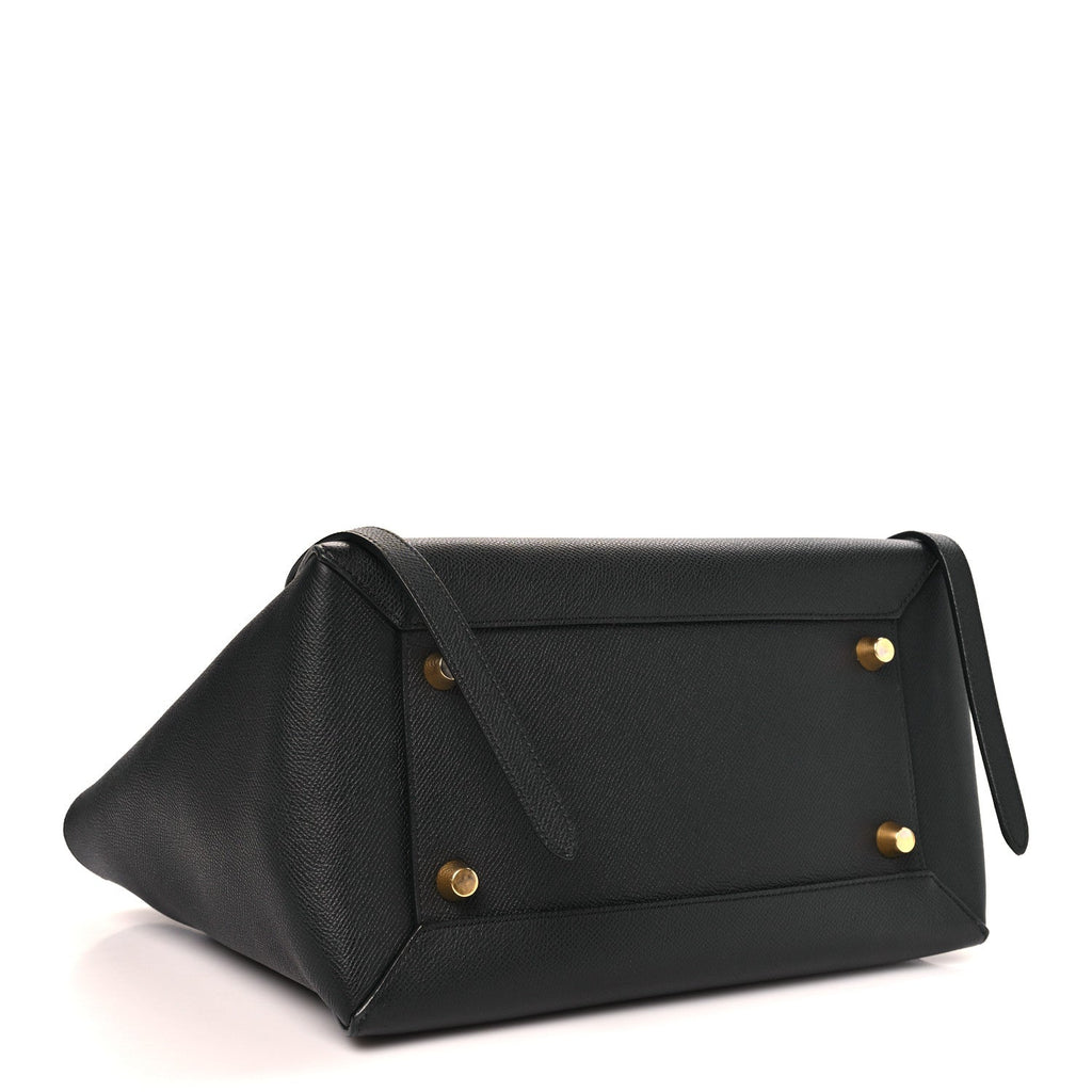 Grained Calfskin Mini Belt Bag Black