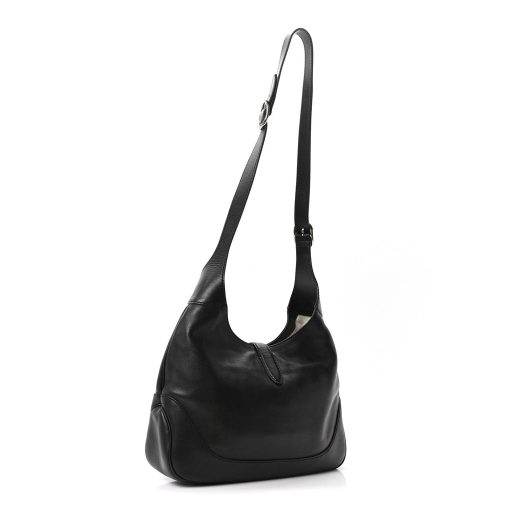 Calfskin Medium New Jackie Shoulder Bag Black