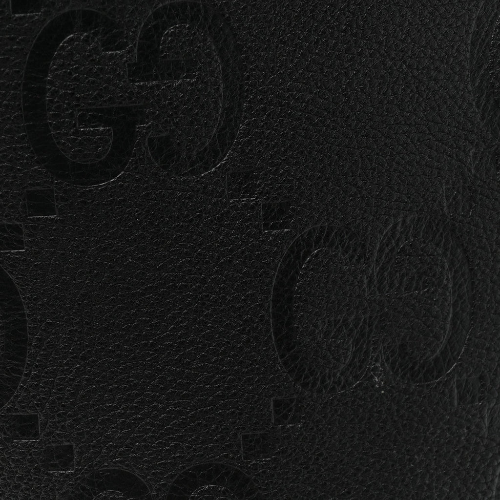 Monogram Jumbo GG Calfskin Web Large Shopping Tote Black