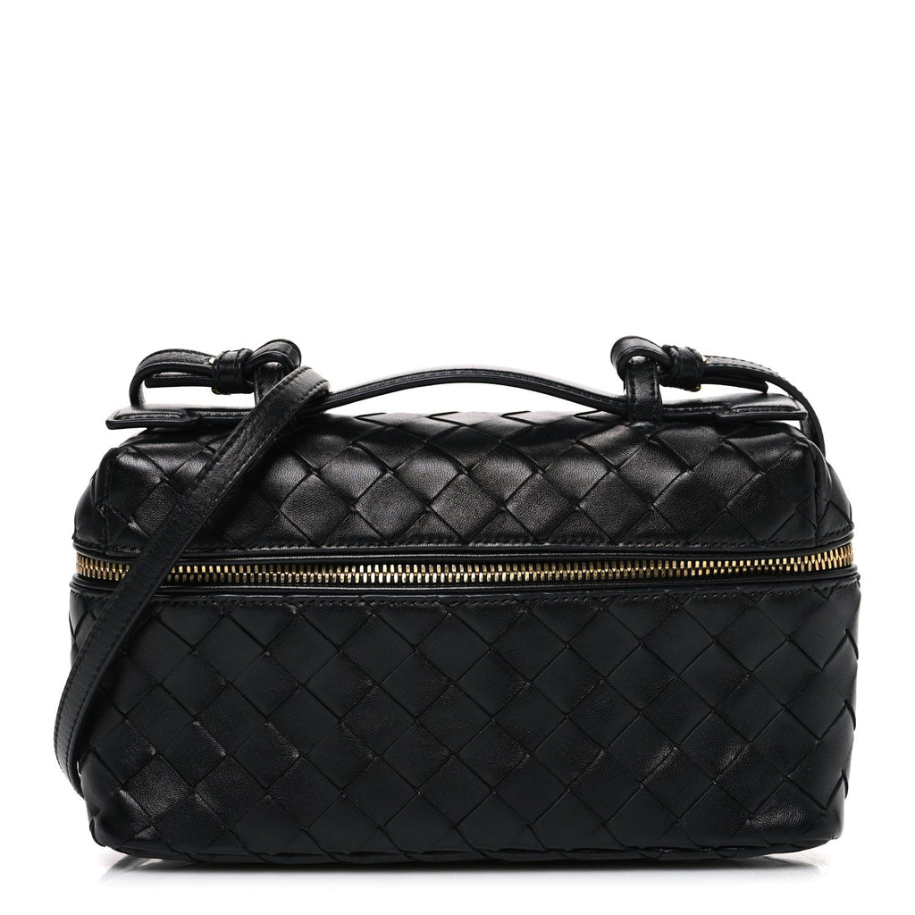 Calfskin Intrecciato Bang Bang Vanity Case Black