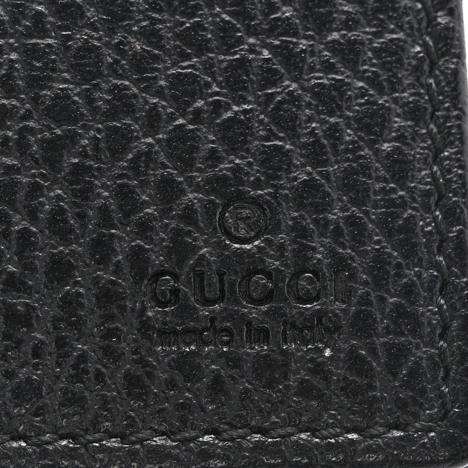 Dollar Calfskin Mini Swing Wallet Bag Black