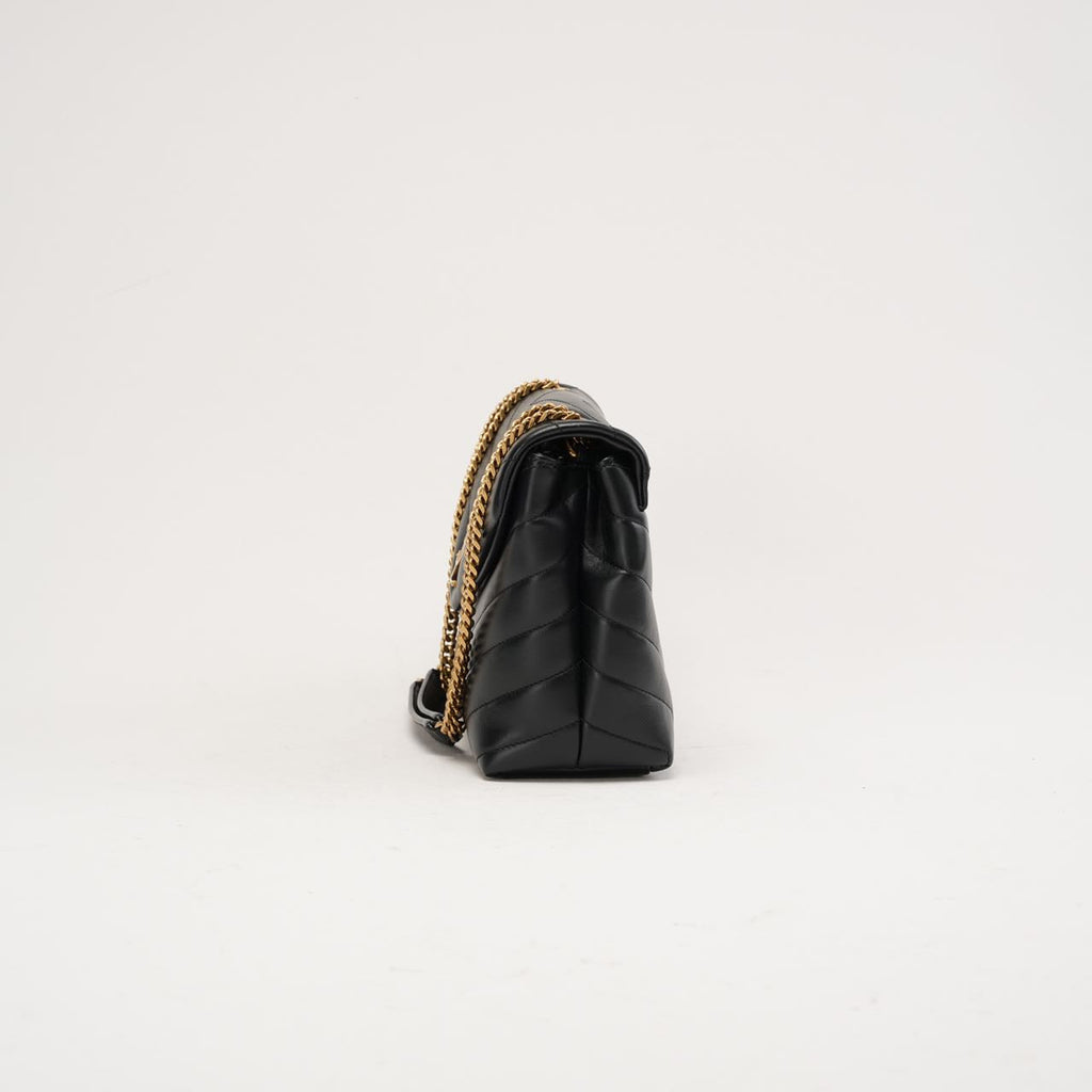 Saint Laurent Small LouLou Leather Black 2023