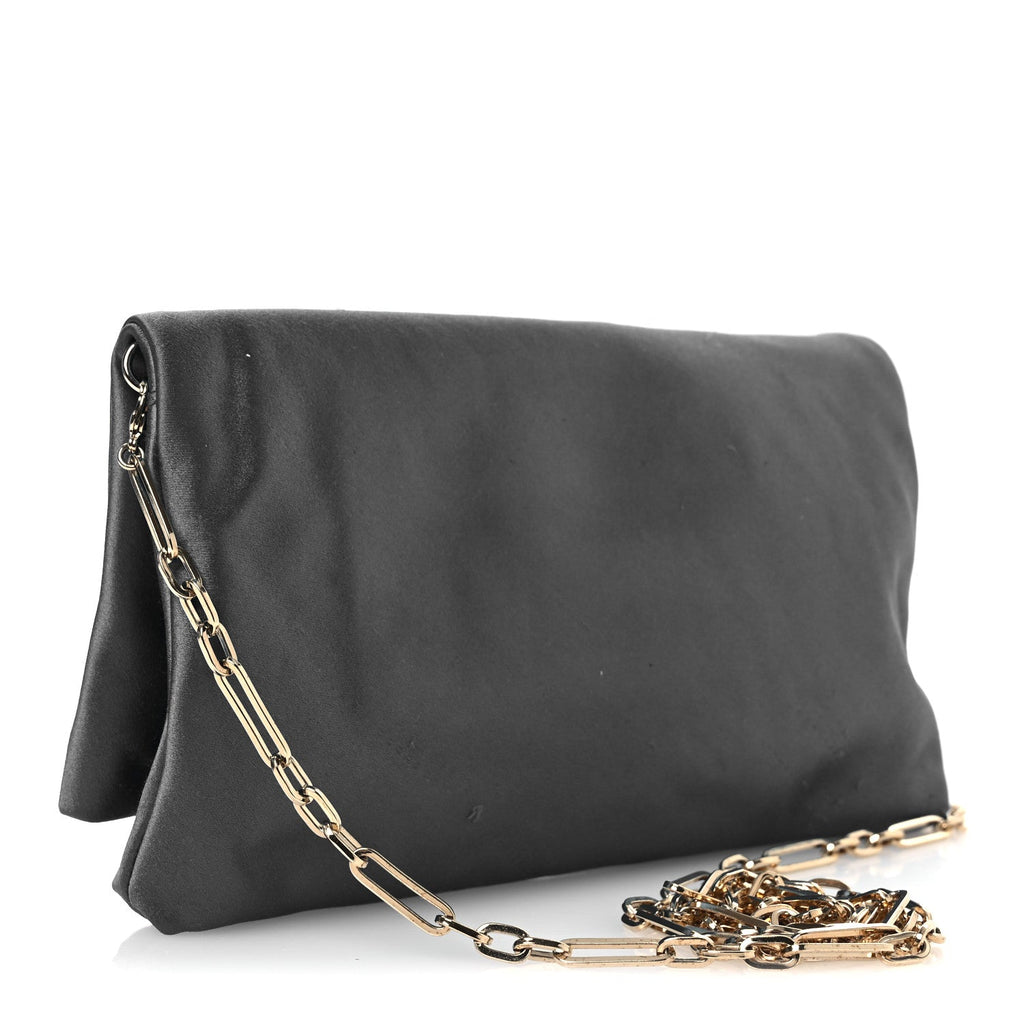 Satin Crystal Titania Clutch Blue