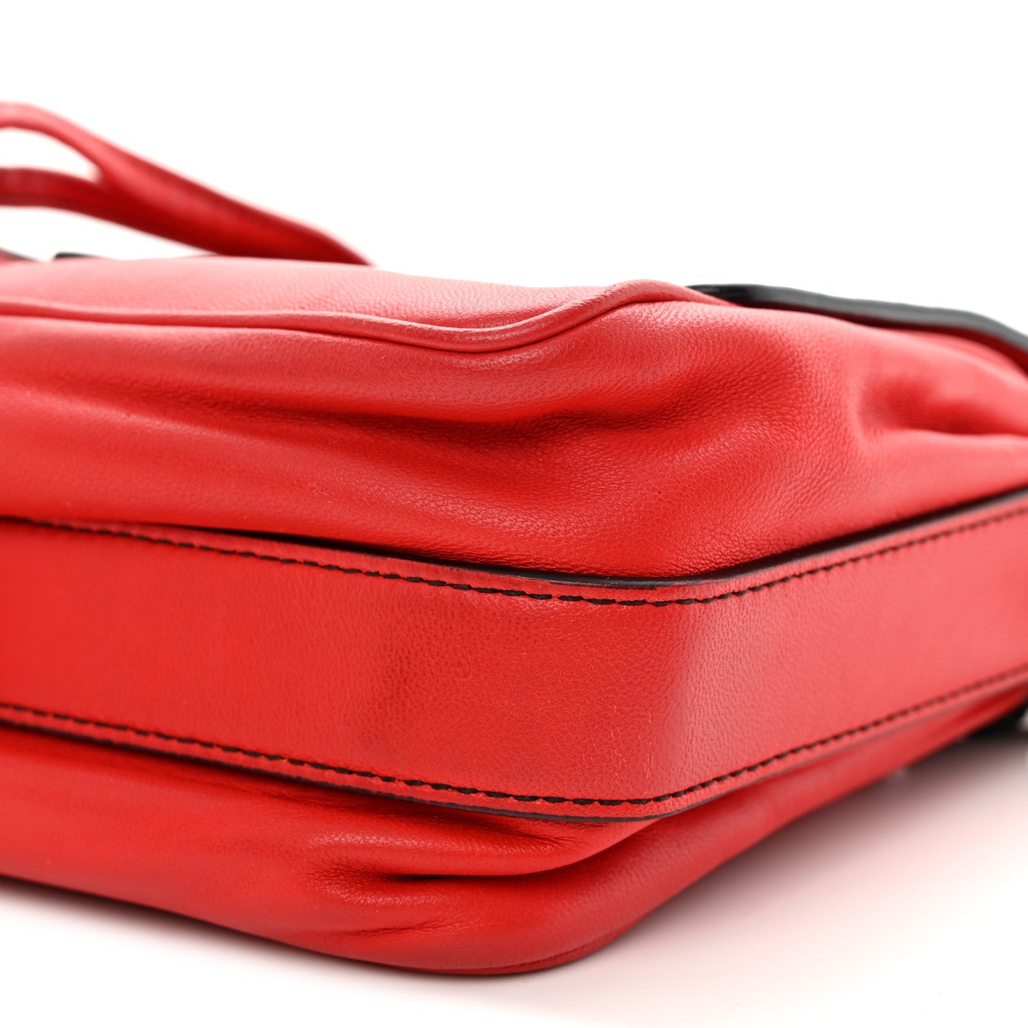 Nappa Intrecciato Small Double Pocket Flap Red