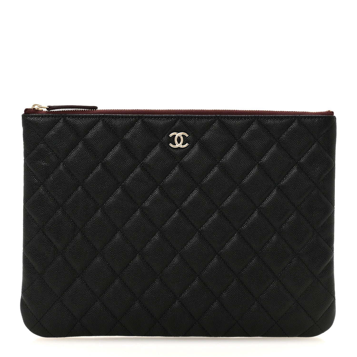 Caviar Quilted Medium Cosmetic Case Black