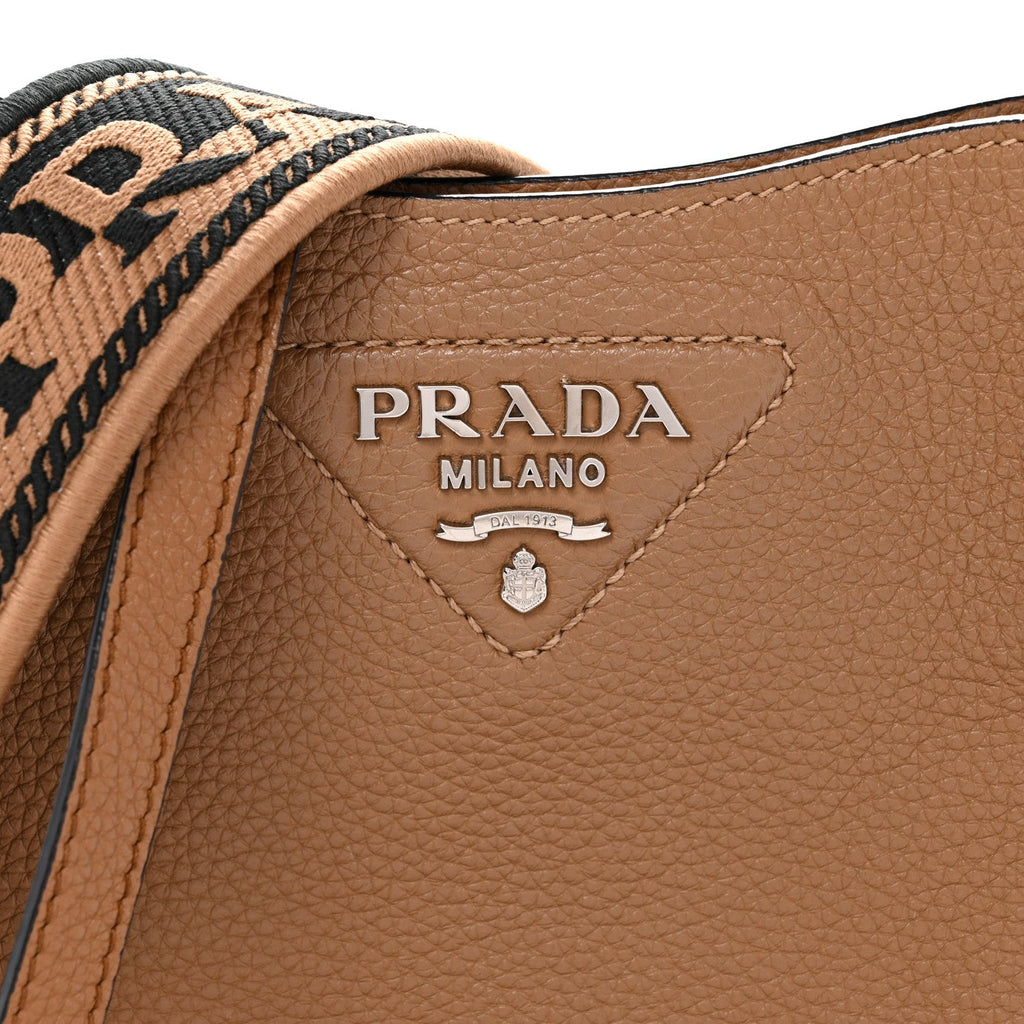 Vitello Daino Soft Mini Hobo Messenger Bag Caramel