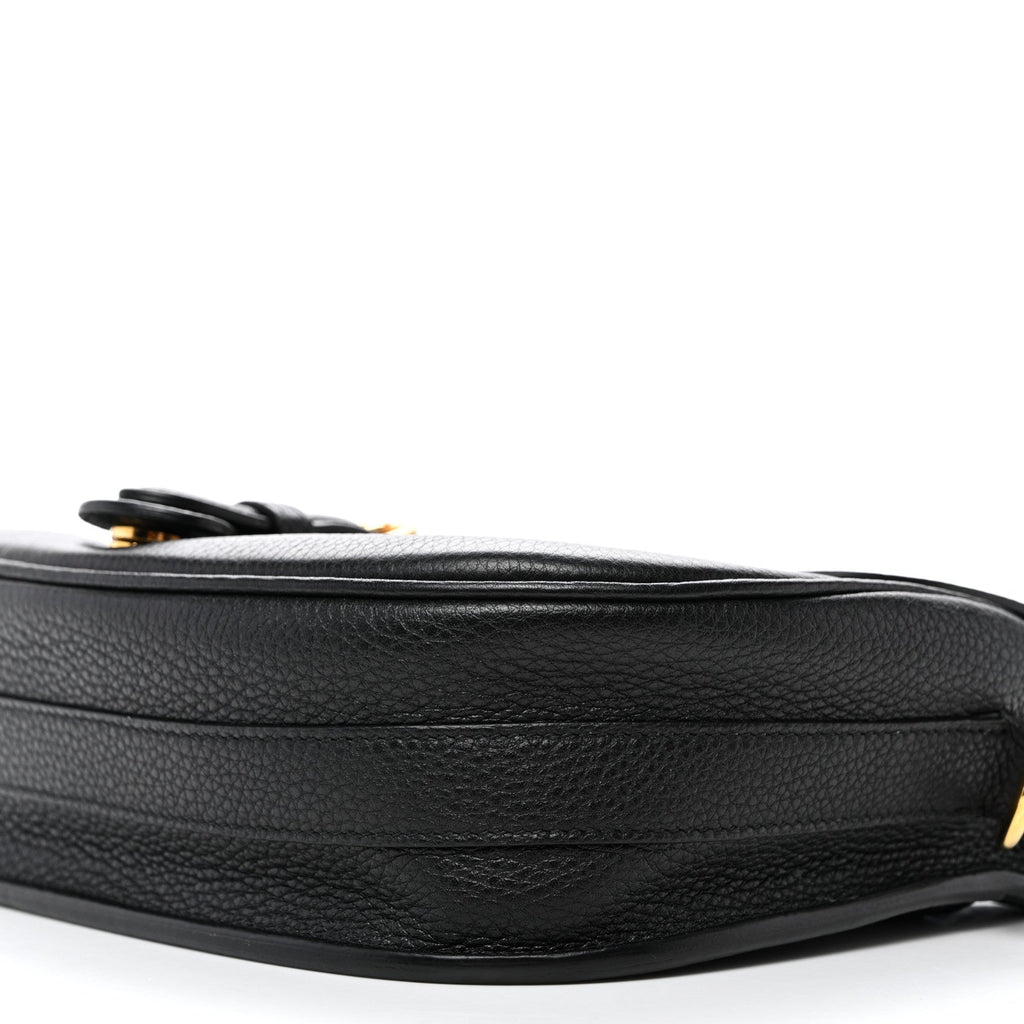 Grained Calfskin Medium Bobby Flap Black