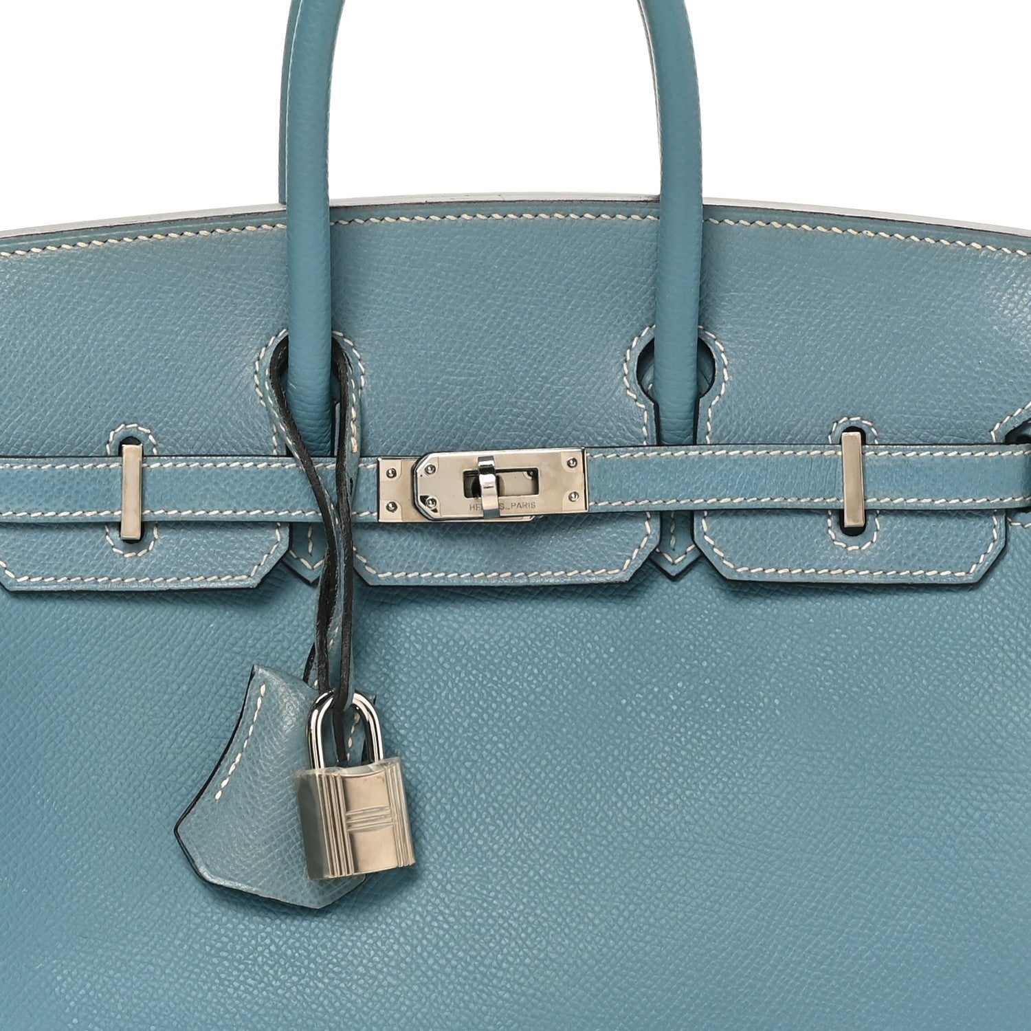 Epsom Birkin 25 Bleu Jean