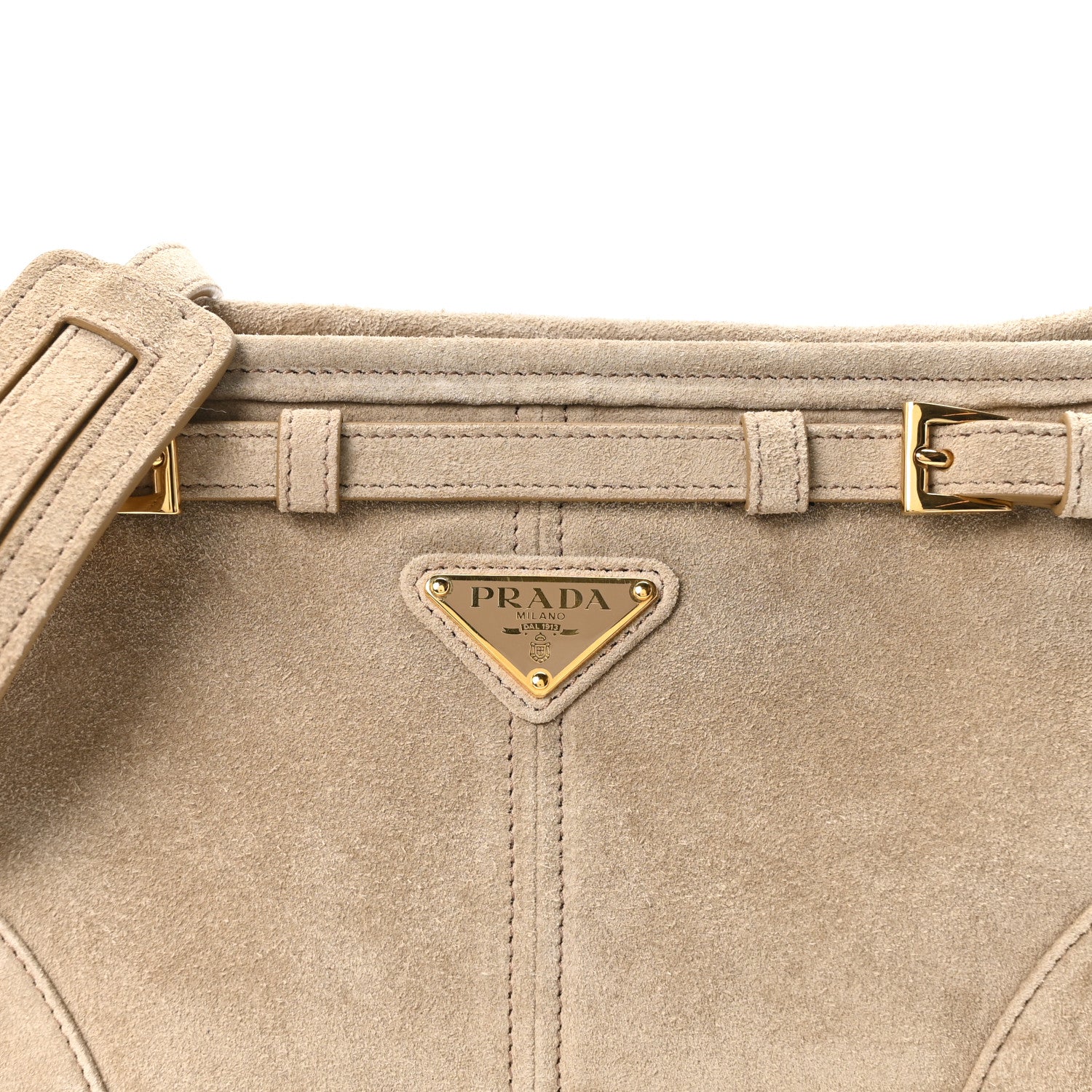 Scamosciato Triangle Small Bonnie Shoulder Bag Deserto