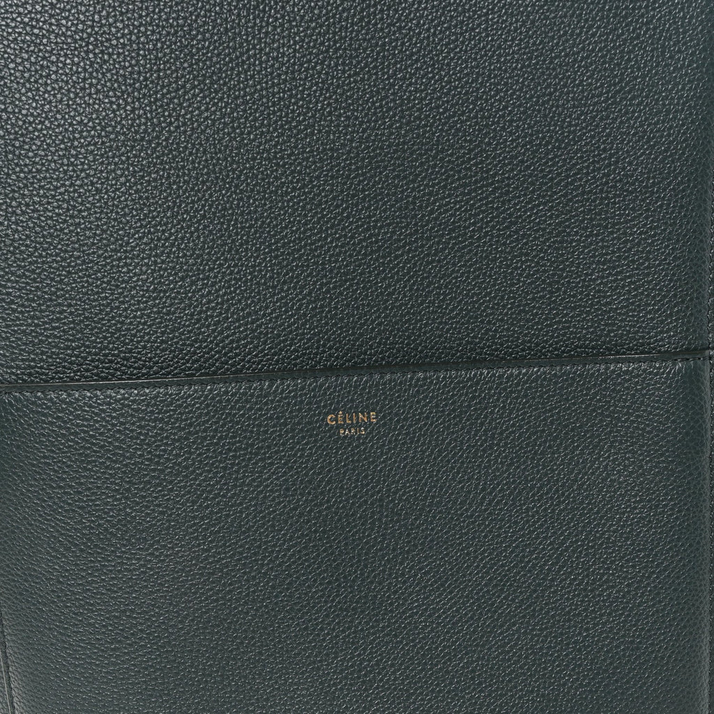 Soft Grained Calfskin Sangle Bucket Bag Amazone
