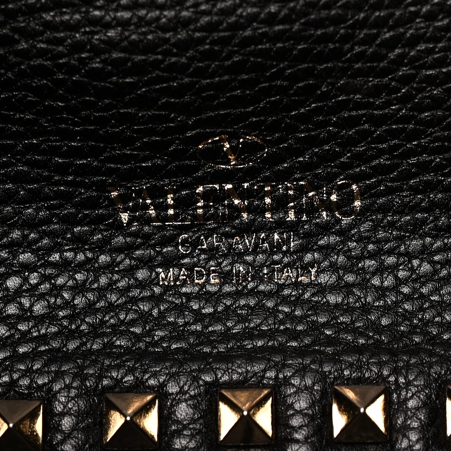 Grained Calfskin Medium Rockstud Reversible Tote Black Rose Violet