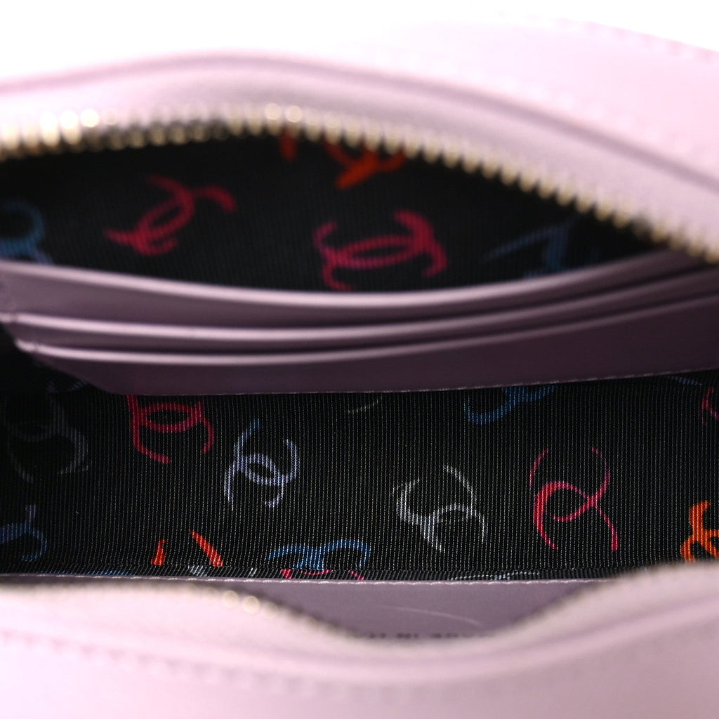 Caviar Quilted Chain Camera Bag Light Purple