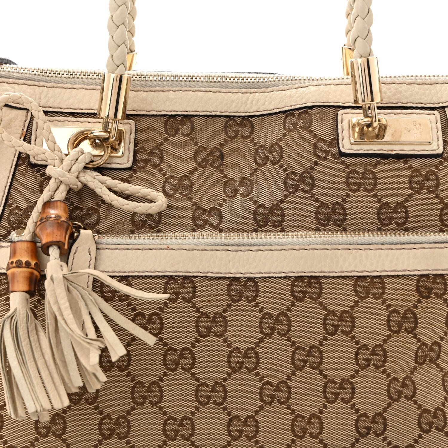 Monogram GG Canvas Small Bella Top Handle Bag Off White