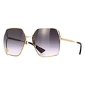 Gucci Sunglasses Geometric Full Rim, Gold Frame and Gradient Grey Lens GG0817S006