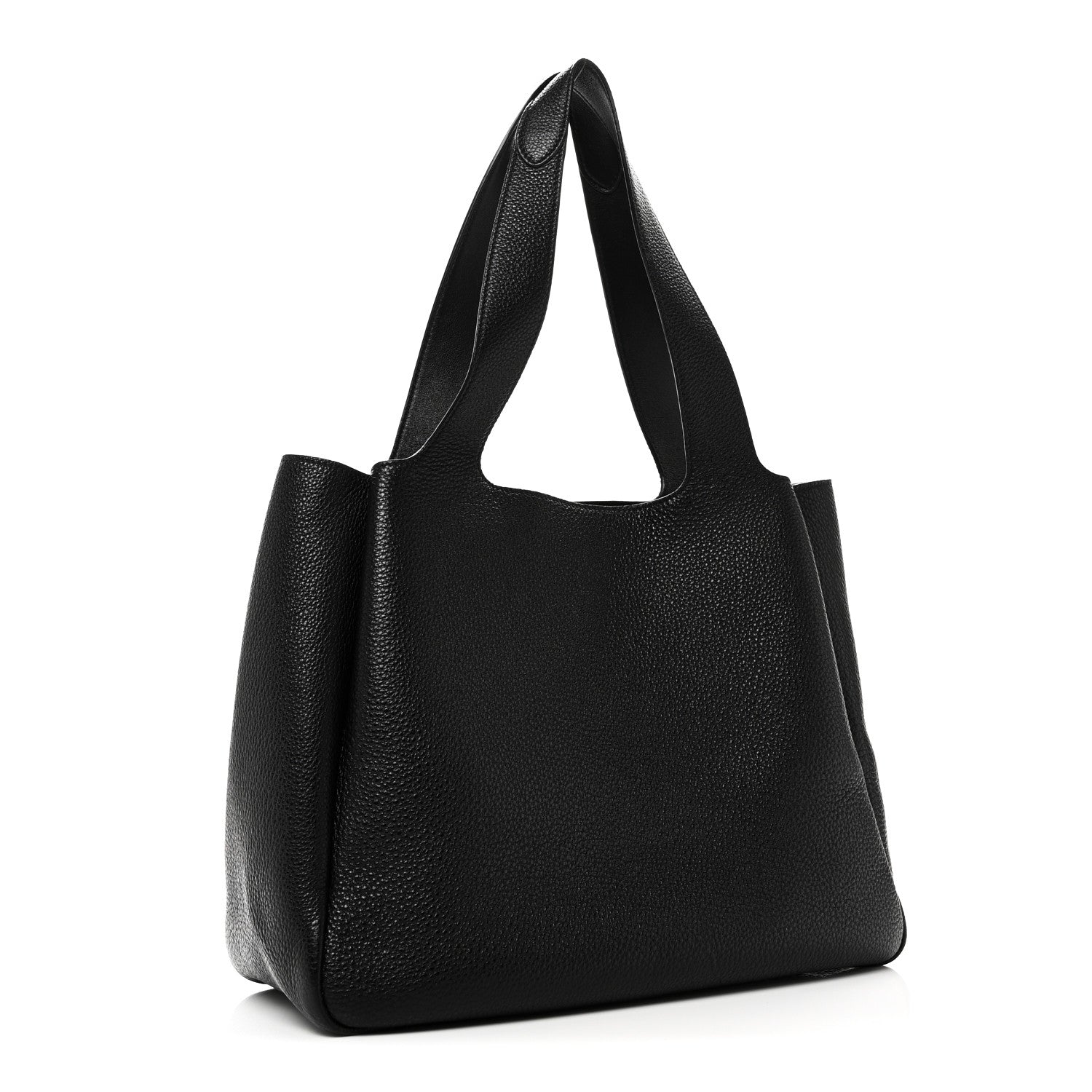 Vitello Daino Soft Large Dynamique Tote Black