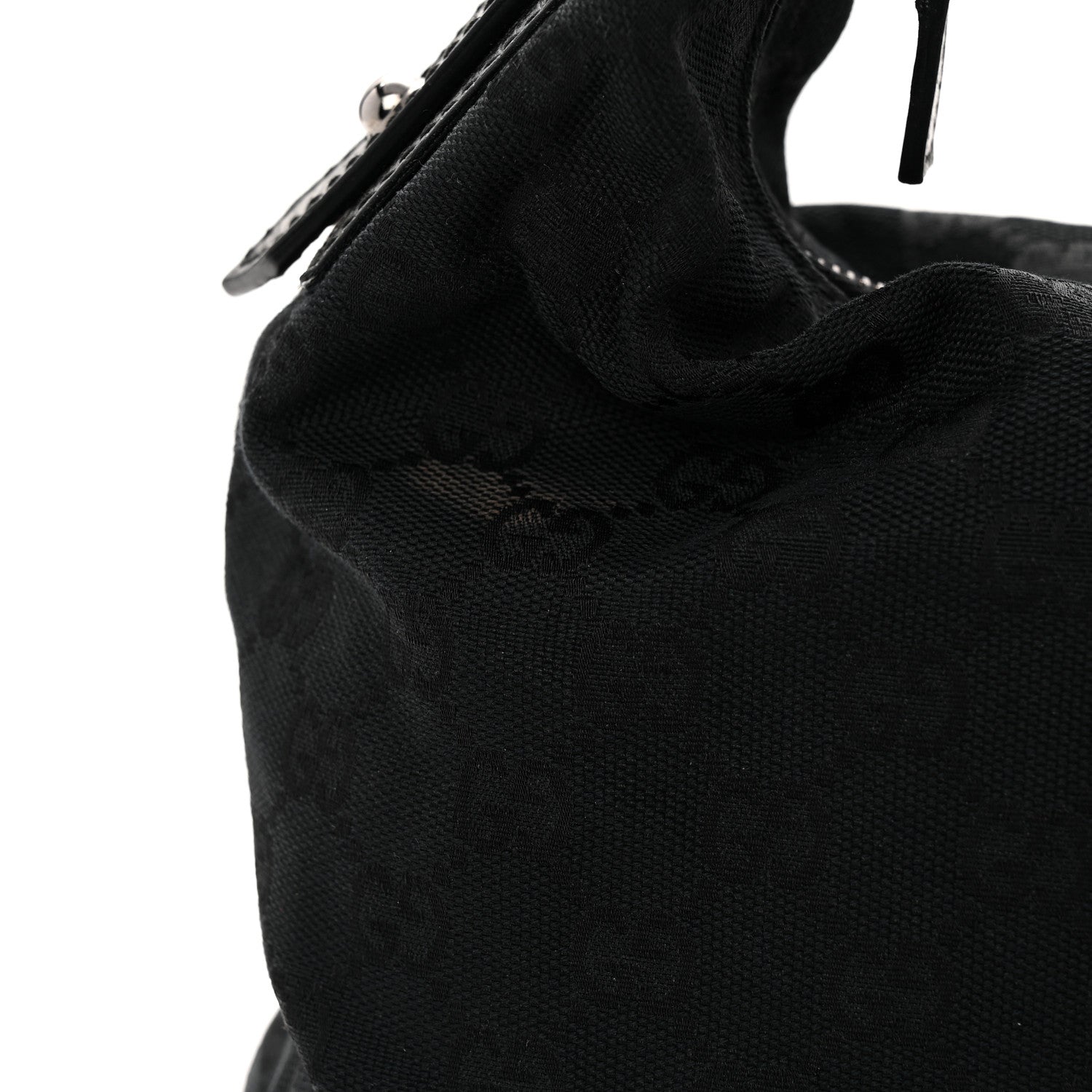 Monogram Medium Horsebit Chain Hobo Black