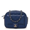 Caviar Quilted CC Day Camera Case Blue
