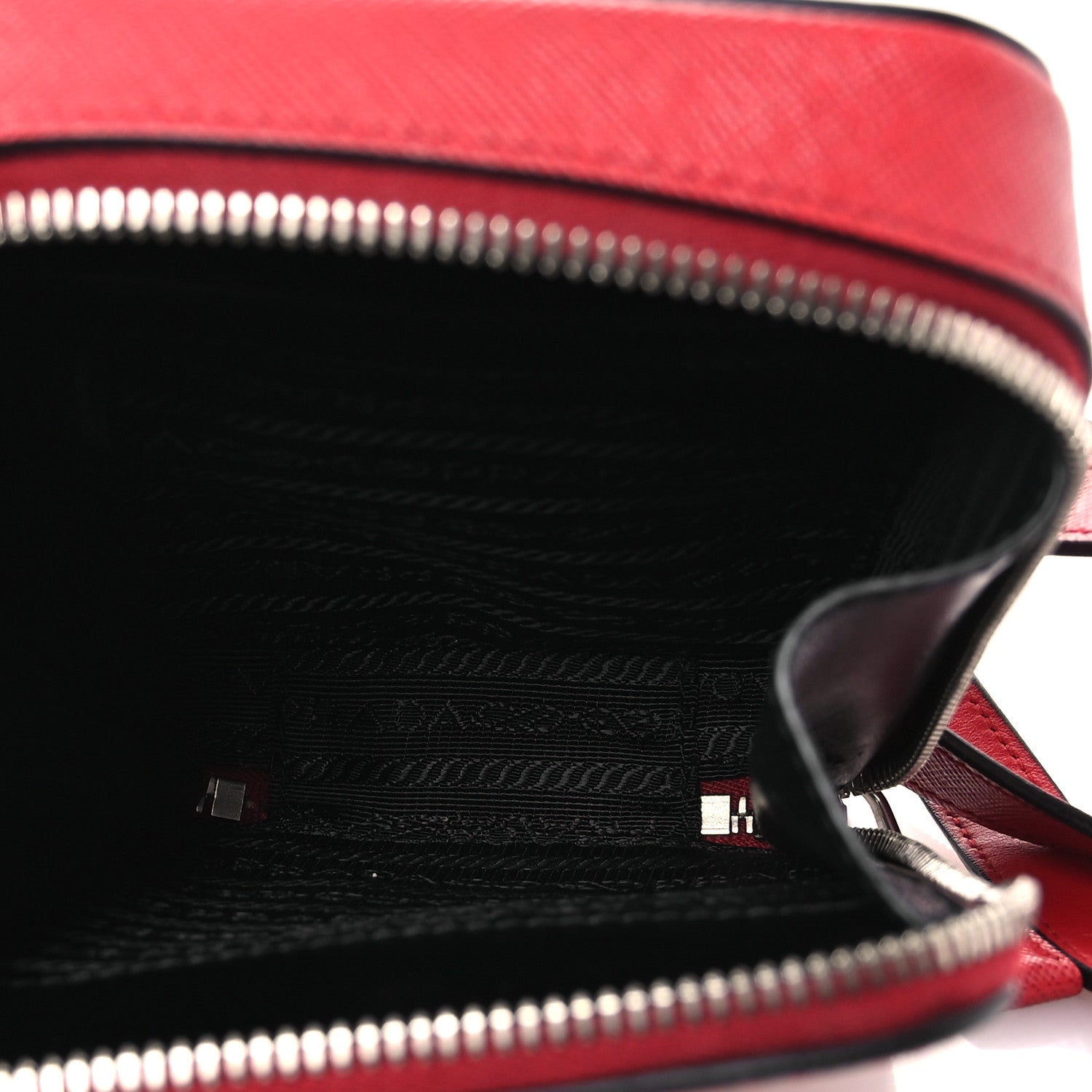 Saffiano Harness Crossbody Travel Pouch Fuoco