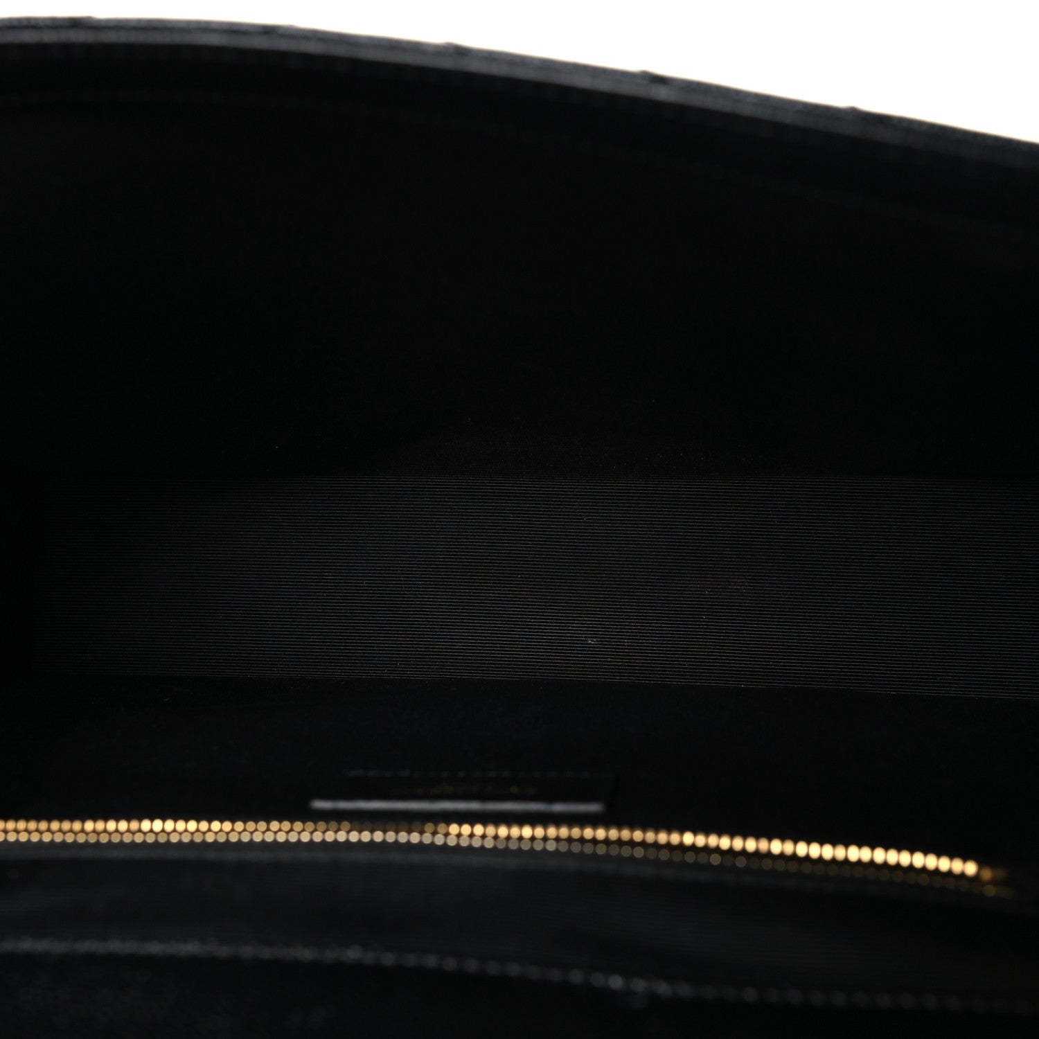 Grain De Poudre Matelasse Chevron Large Monogram Satchel Black