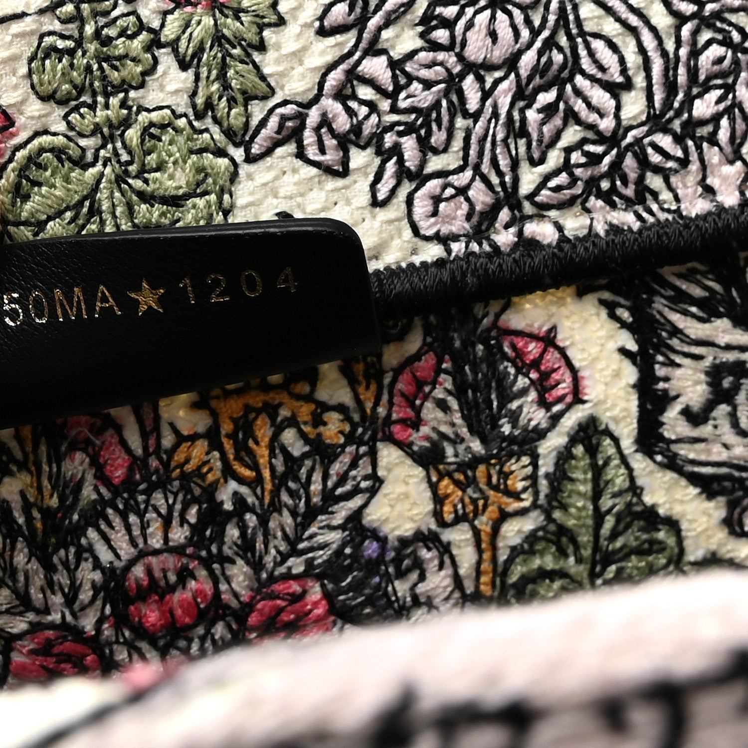 Canvas Embroidered Medium Around The World Book Tote White Multicolor