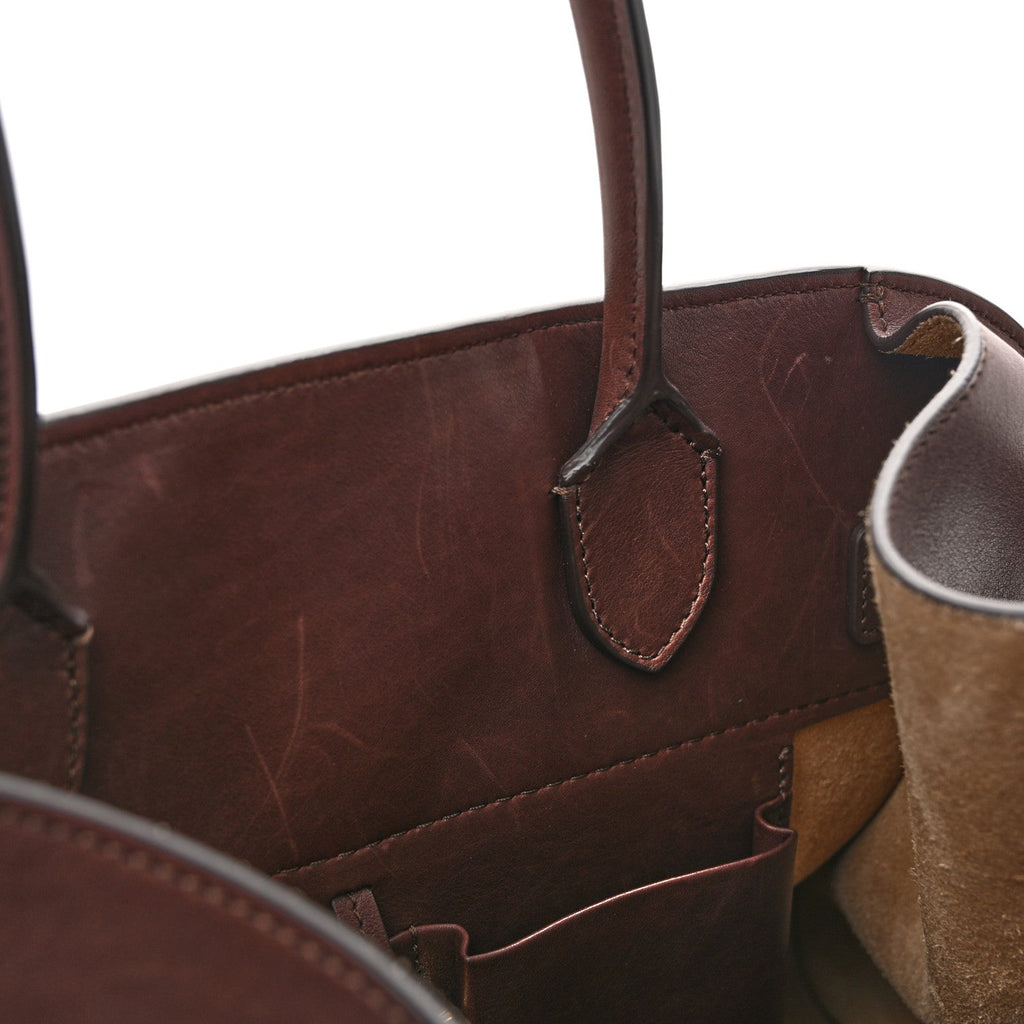 Polished Saddle Calfskin Soft Margaux 15 Burgundy