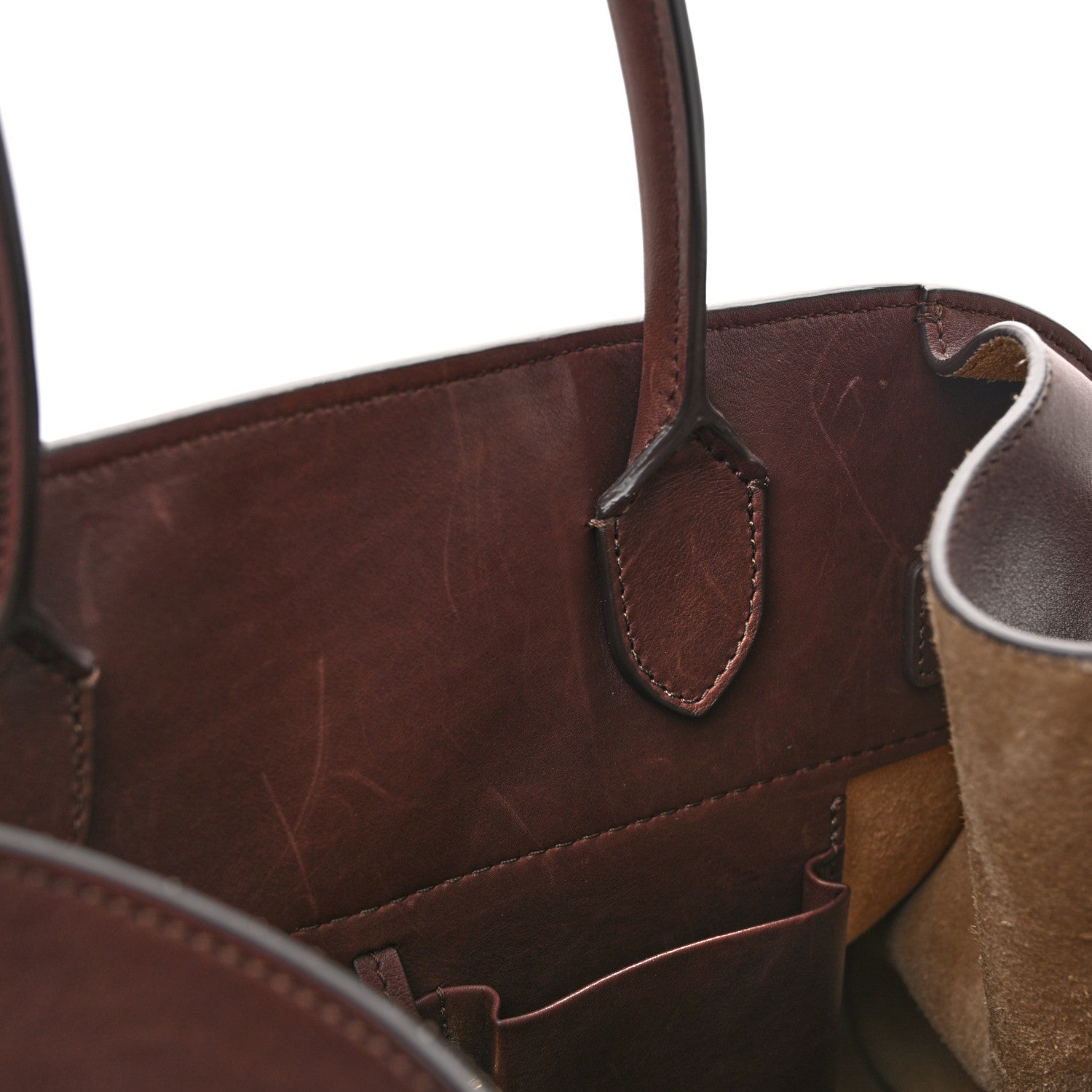 Polished Saddle Calfskin Soft Margaux 15 Burgundy