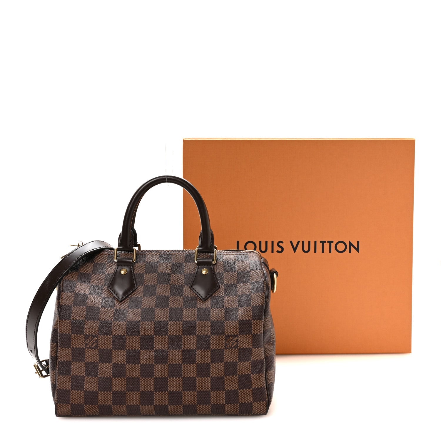 Damier Ebene Speedy Bandouliere 25