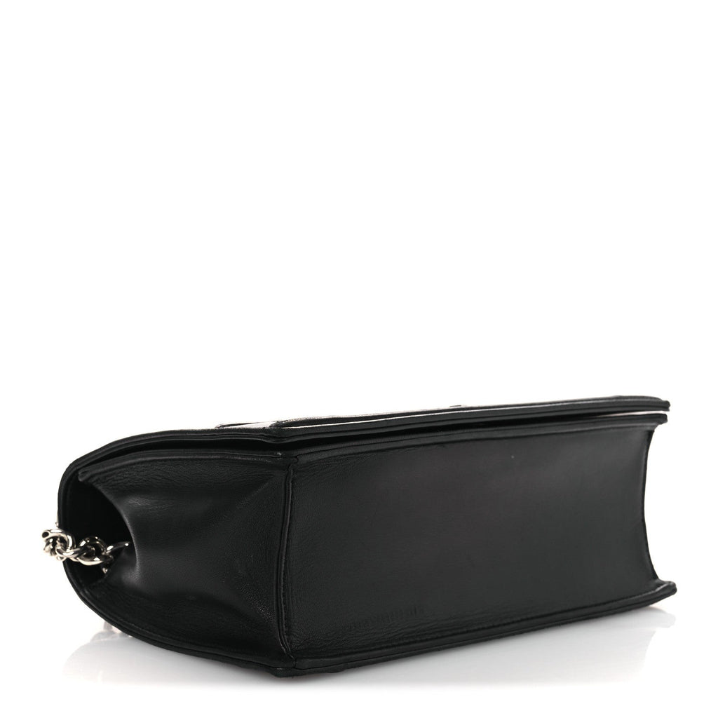 Lambskin Medium Diorama Flap Bag Black