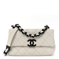 Caviar Quilted My Everything Small Flap White Black
