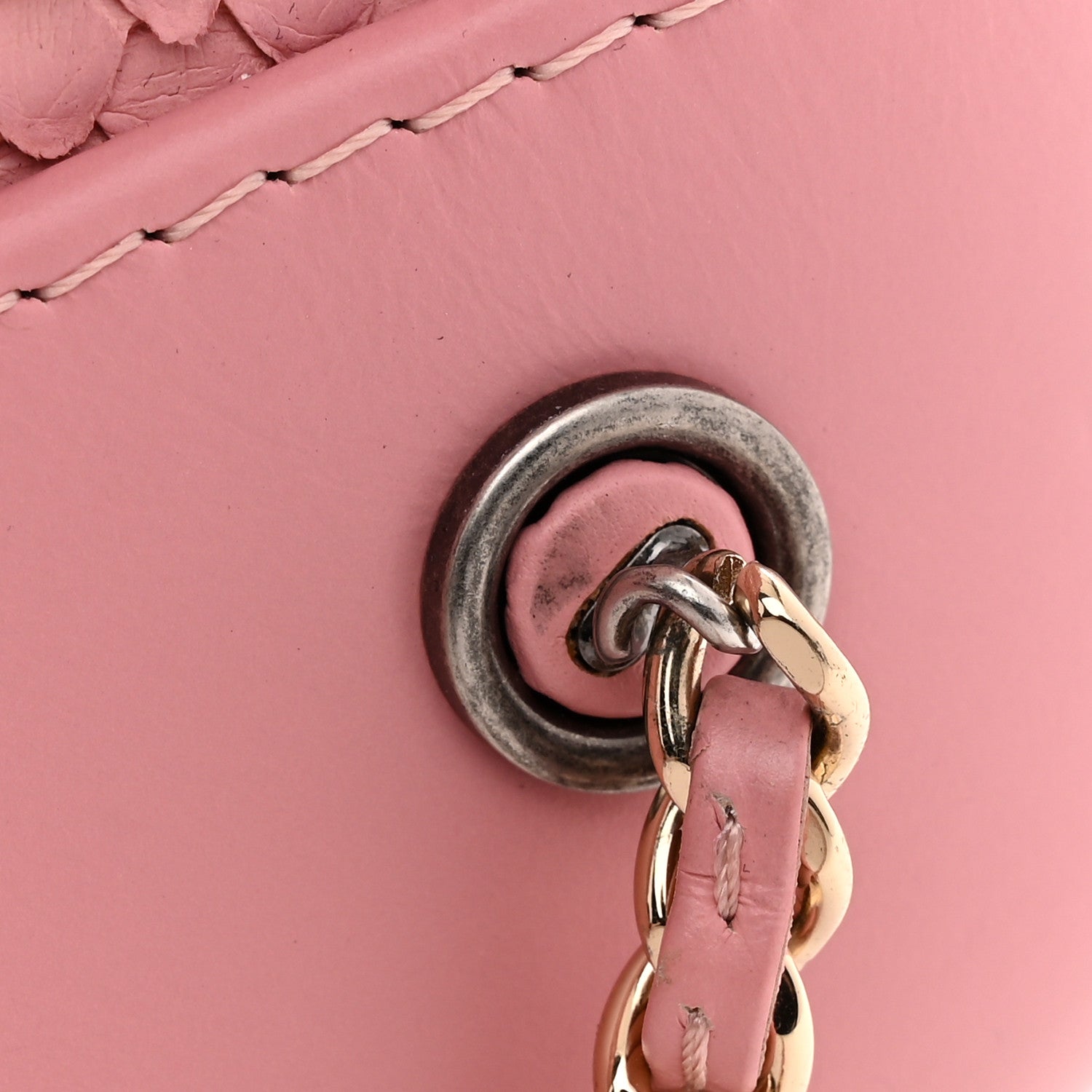 Snakeskin Small Gabrielle Backpack Light Pink