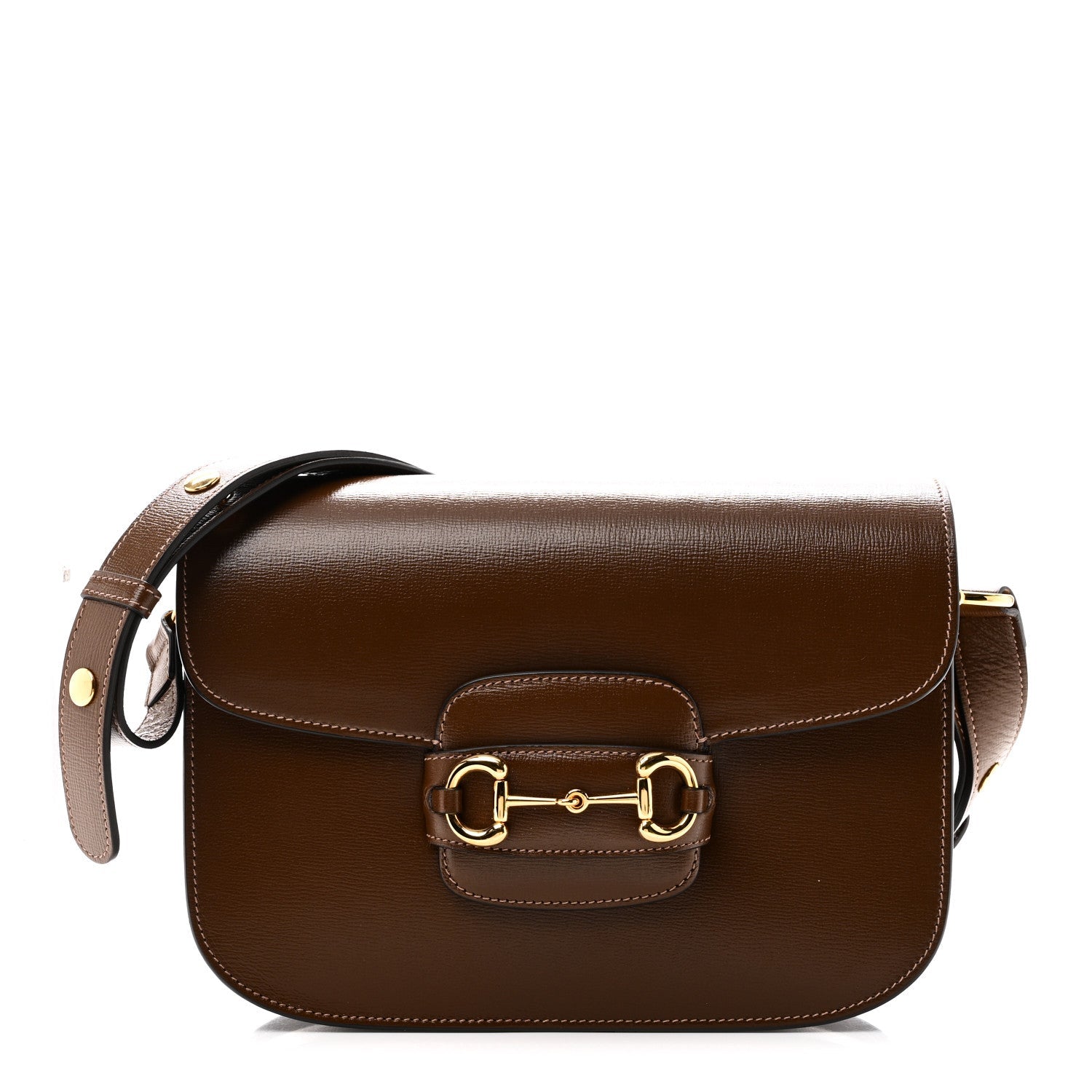 Azalea Calfskin Horsebit 1955 Shoulder Bag  Brown Sugar