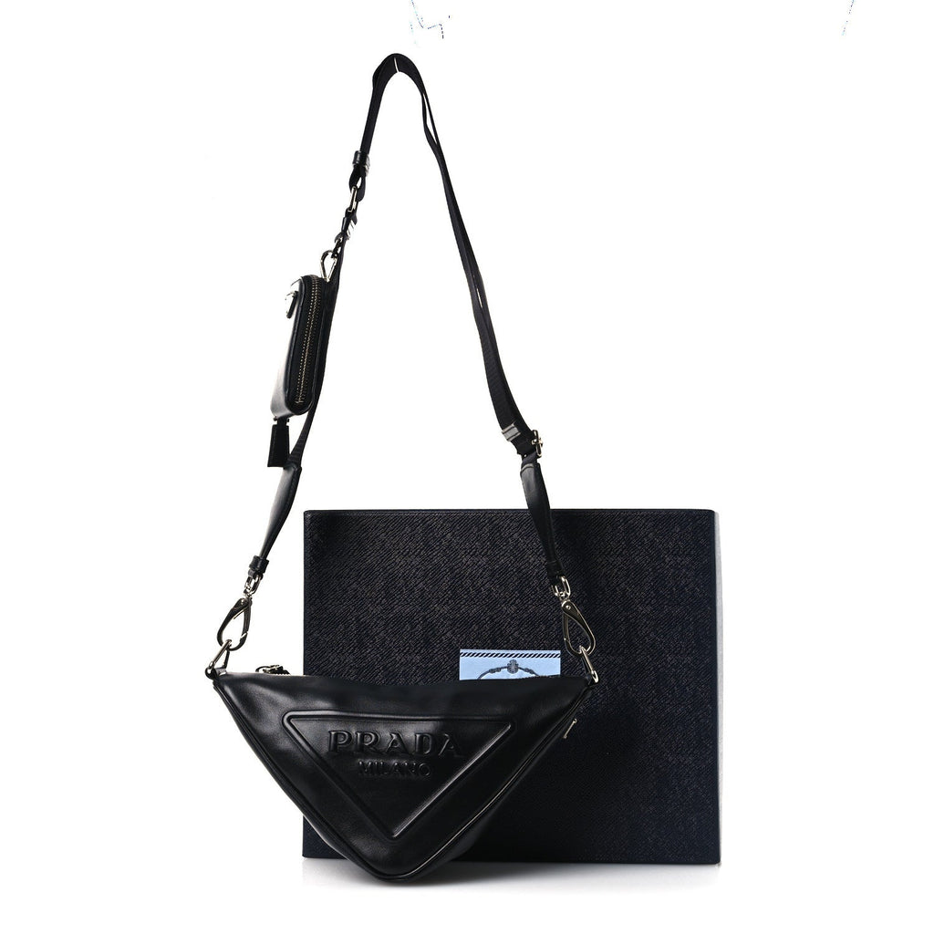 Grace Lux Triangle Shoulder Bag Black