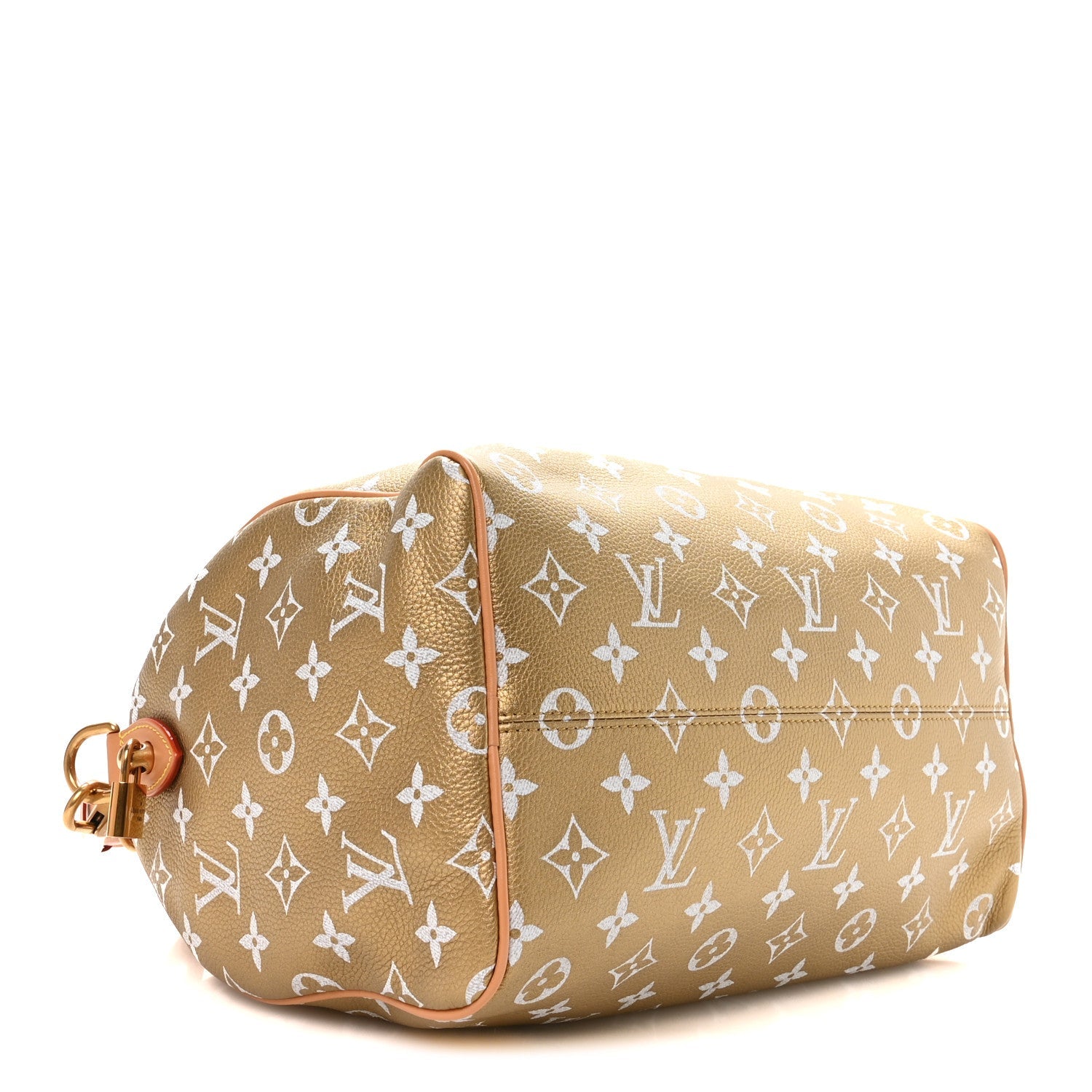 Metallic Calfskin Monogram Speedy P9 Bandouliere 30 Gold Kintsugi