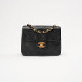Chanel Vintage Mini Square Classic Flap Lamb Black 1996