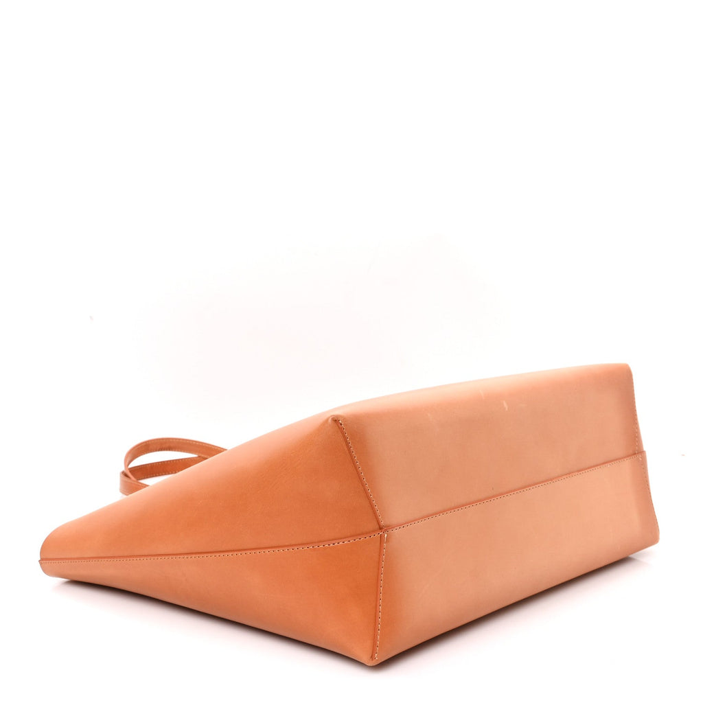 Calfskin Small Shopping Tote Cammello Rosa