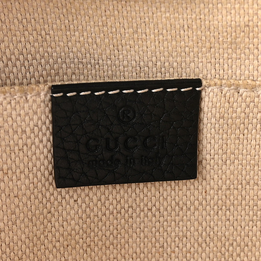 Pebbled Calfskin Small Soho Disco Bag Black