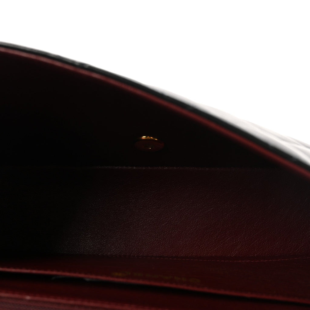 Lambskin Quilted Small Single Flap Black