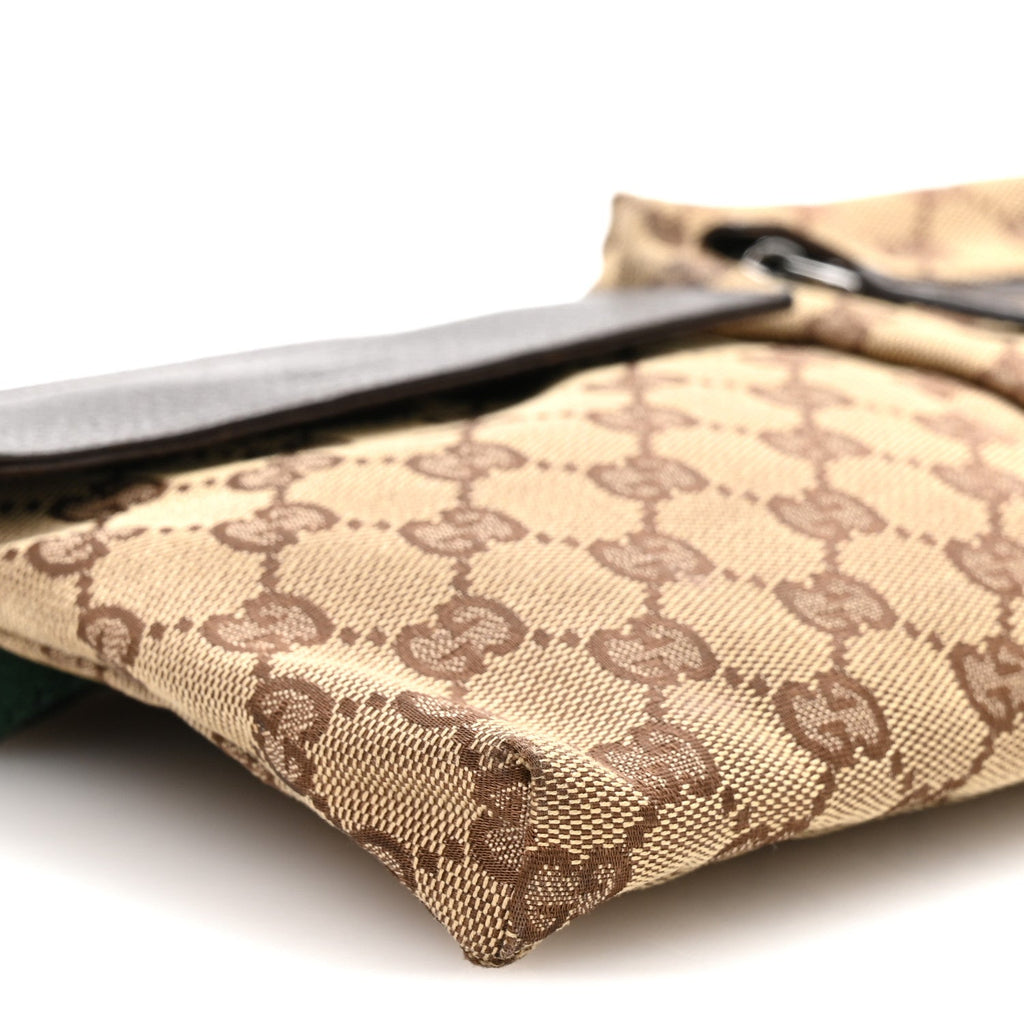 Monogram Web Belt Bag Dark Brown