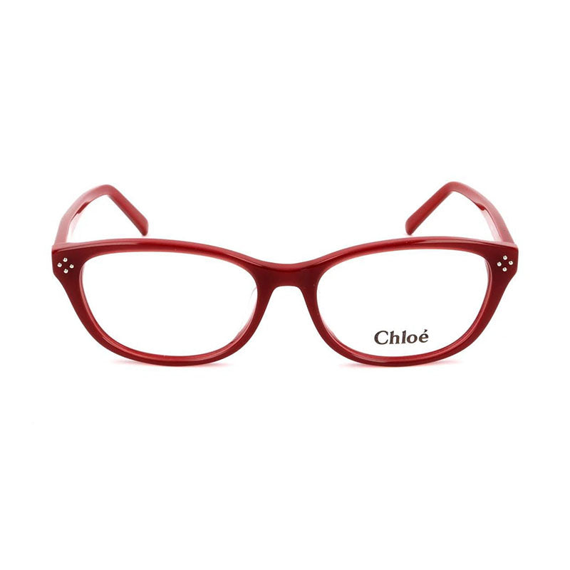 Chloe Eyeglasses Rectangle Full Rim, Bordeaux Frame and Clear Demo Lens Lens CE2651A613