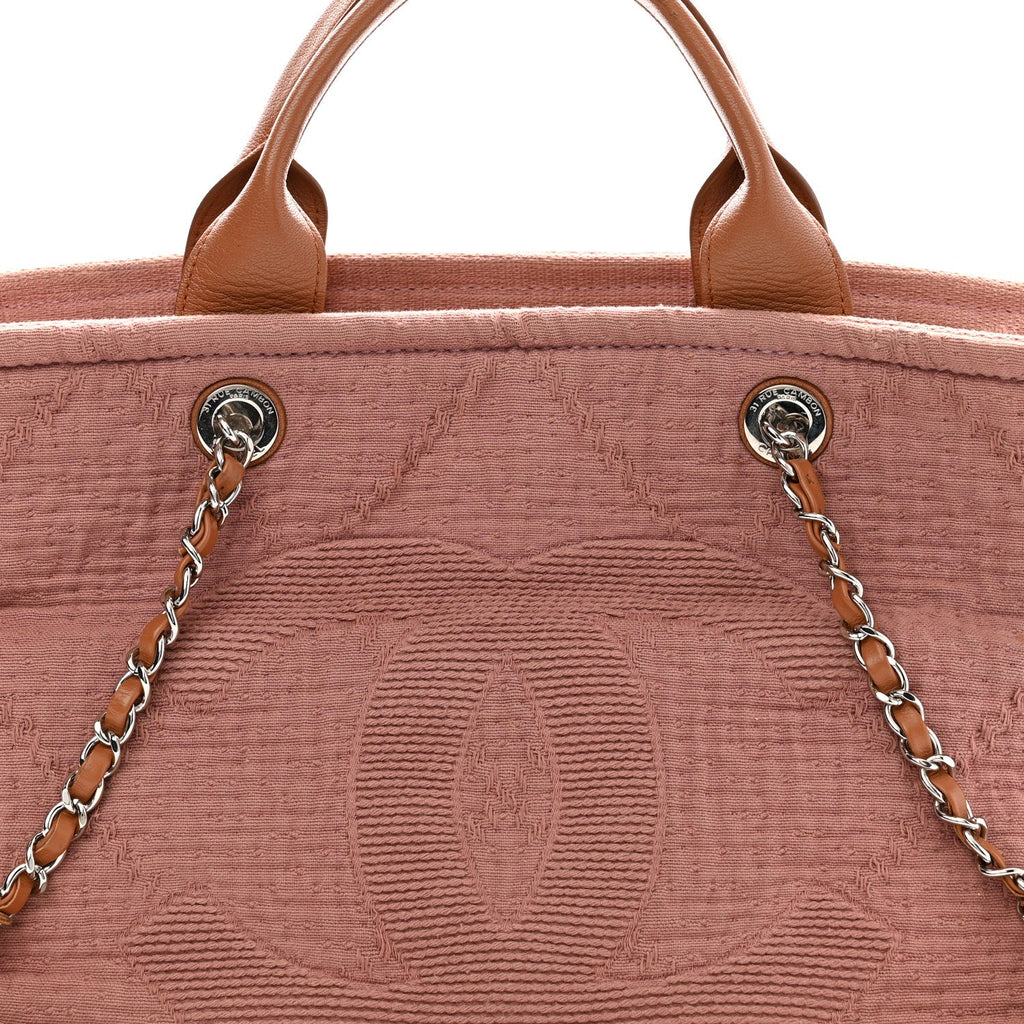 Canvas Large Double Face Shopping Tote Dark Pink
