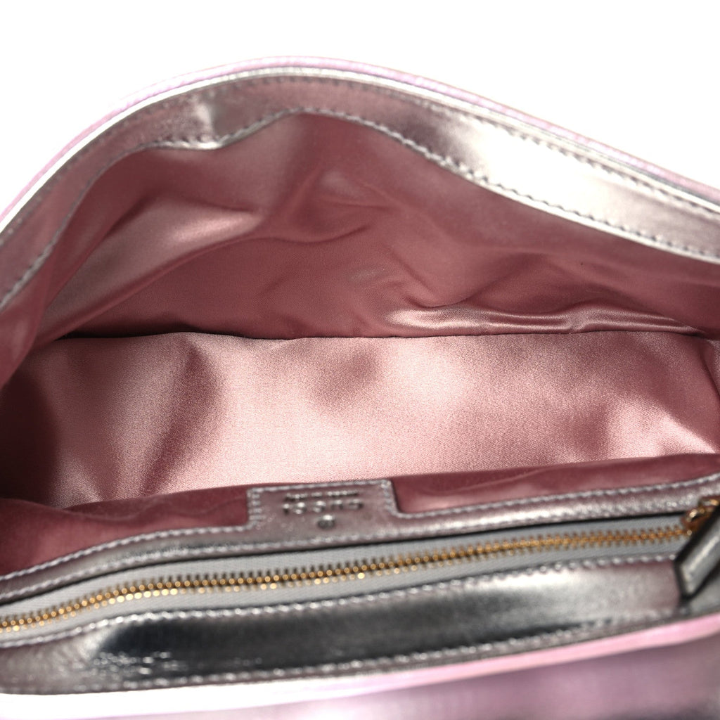 Iridescent Nappa Chevron Matelasse Small GG Marmont Shoulder Bag Iridescent Escape Pink
