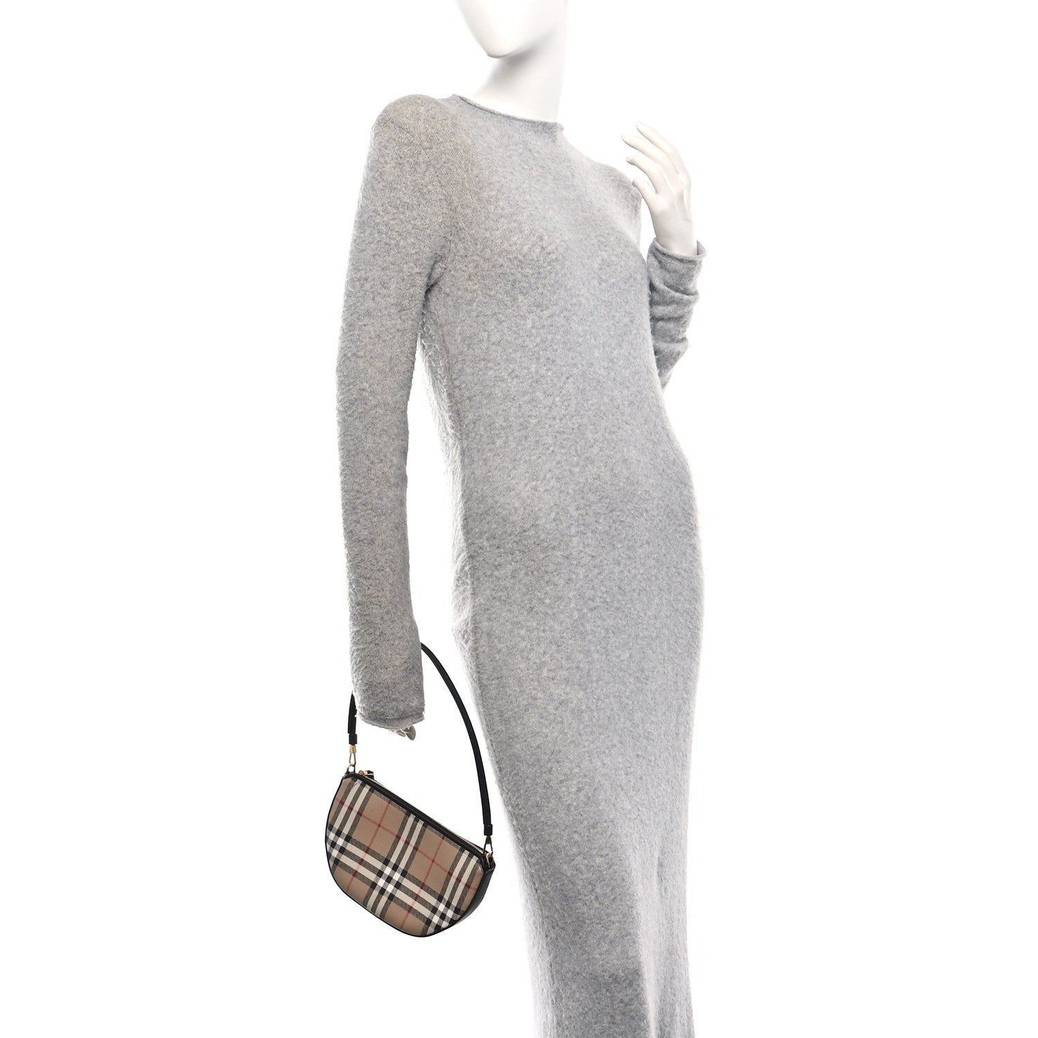 Vintage Check Calfskin Olympia Slim Pouch Archive Beige