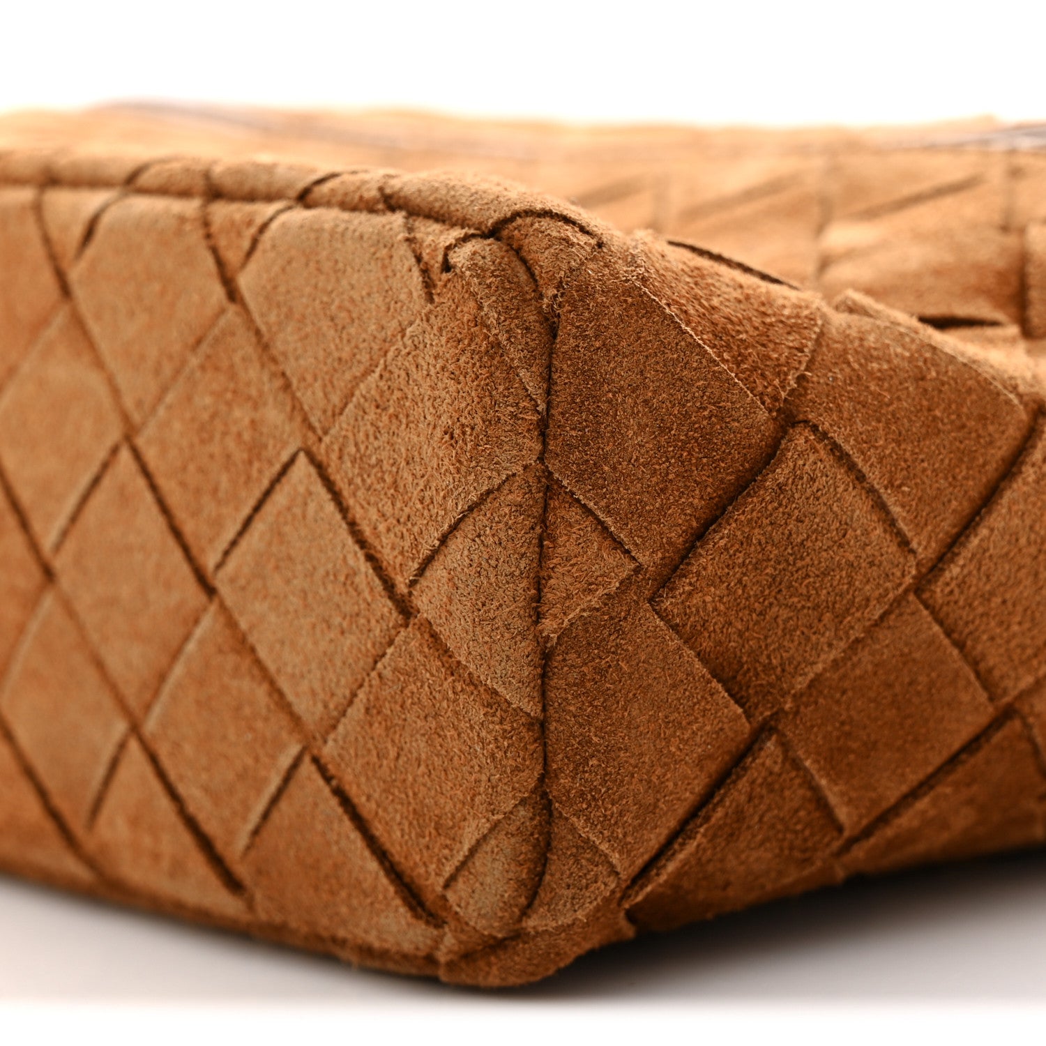 Suede Intrecciato Bang Bang Vanity Case Amber