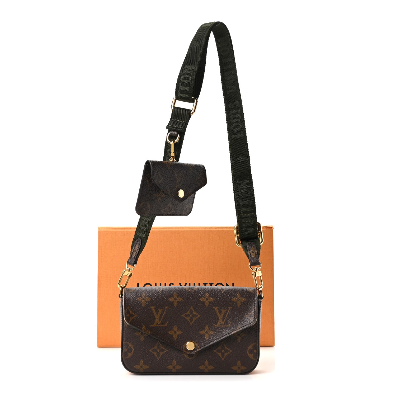Monogram Felicie Strap & Go Kaki Kaki