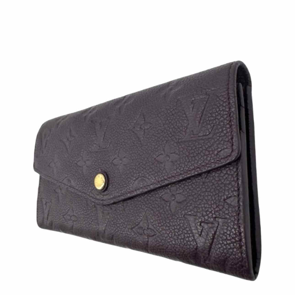 LOUIS VUITTON Monogram Empreinte Sarah Wallet Maroon